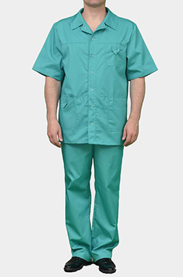 Мужской медицинский костюм К203 (зеленый, Поликоттон)